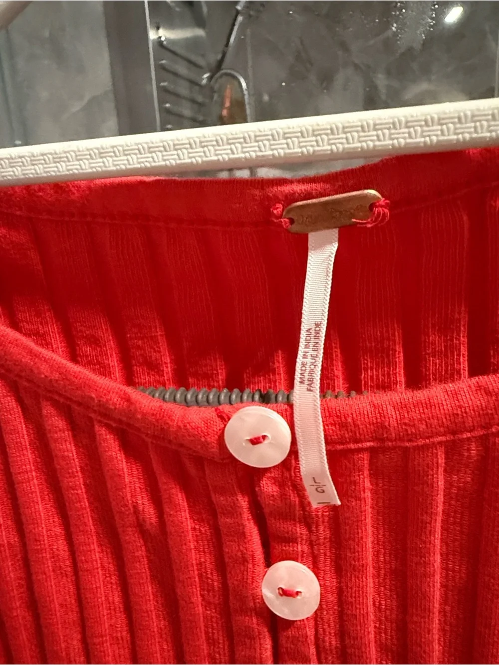Free People Tilly Vest in Tomato Puree Color Size L